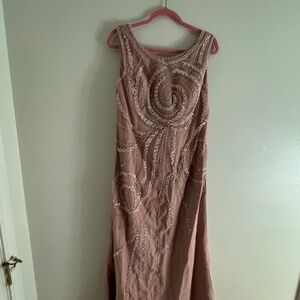Size 14 MOB/MOG Gown in dusty rose/mauve BEADED!  New w/o tags!
